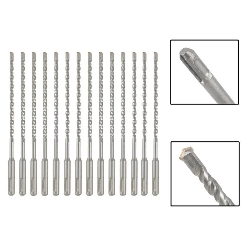 Jogo 14 Brocas Sds Plus 8X260 Mm Aço Carbono Tungstênio