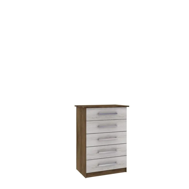 Cômoda Rodial D005 Cacau e Blanc