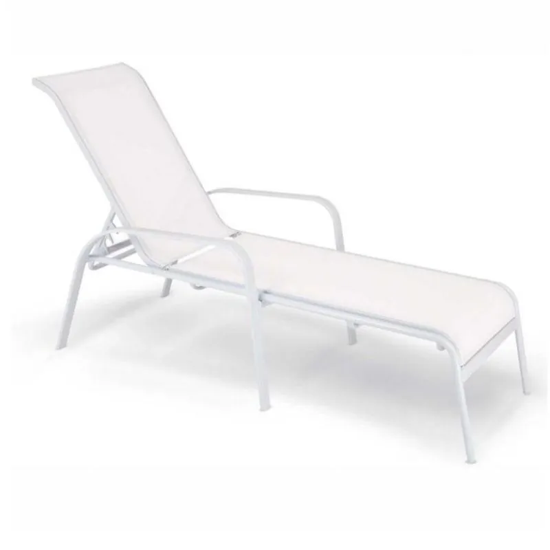 Espreguiçadeira Empilhável Summer Slim Mestra Móveis Branco