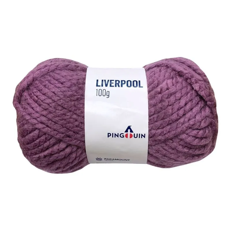Fio Liverpool Pingouin Novelo com 50 Metros Grape 4433 UN