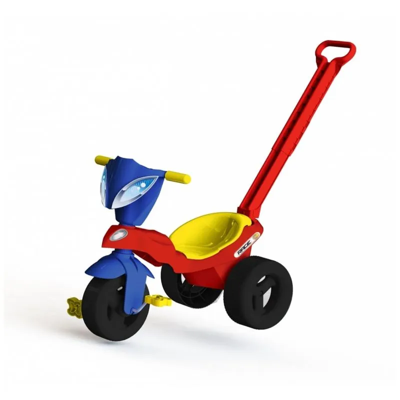 Triciclo Infantil Race com Empurrador Xalingo Brinquedos Colorido
