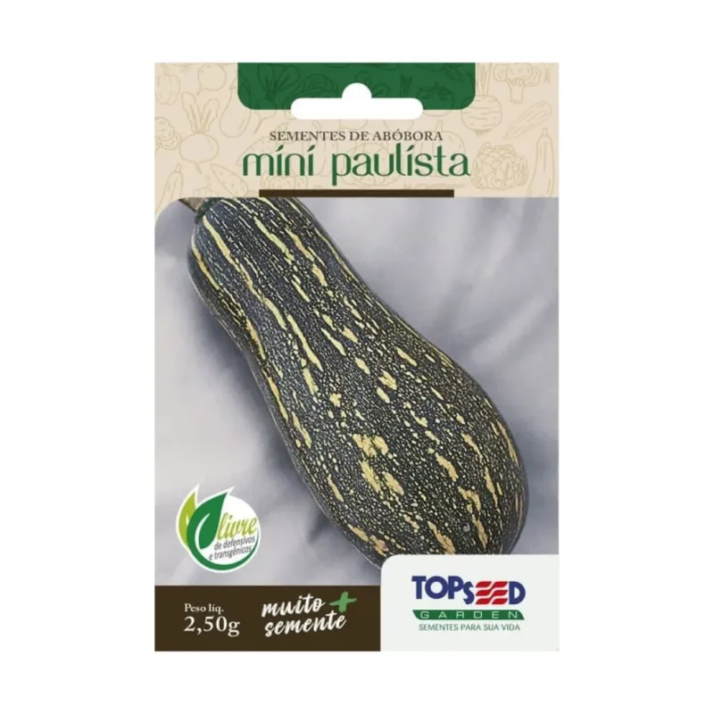 Semente De Abóbora Mini Paulista 2,5g | Topseed - Pet Casa e Jardim