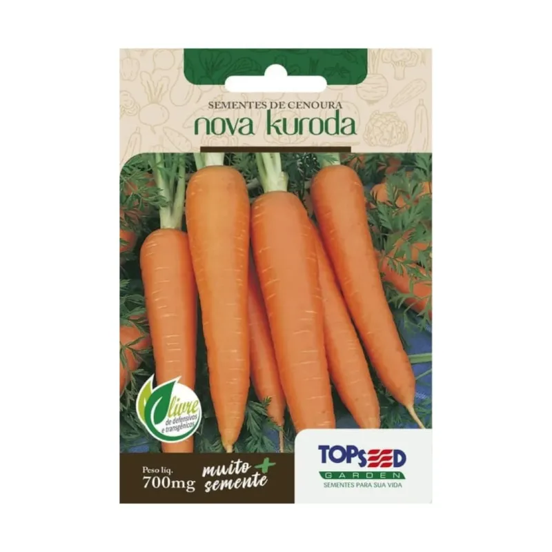 Semente De Cenoura Kuroda 700mg | Topseed - Pet Casa e Jardim