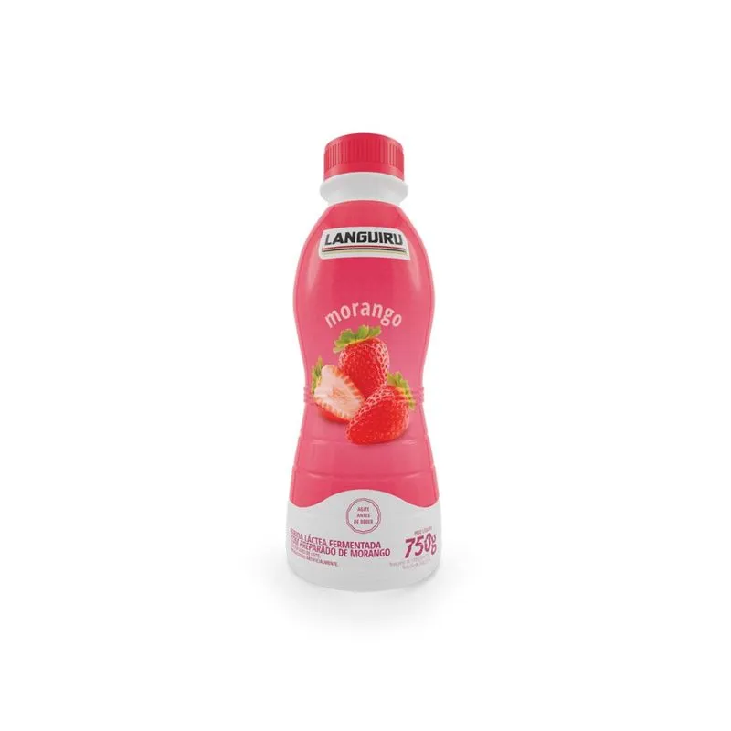 Bebida Láctea Garrafa Languiru Morango 750 g