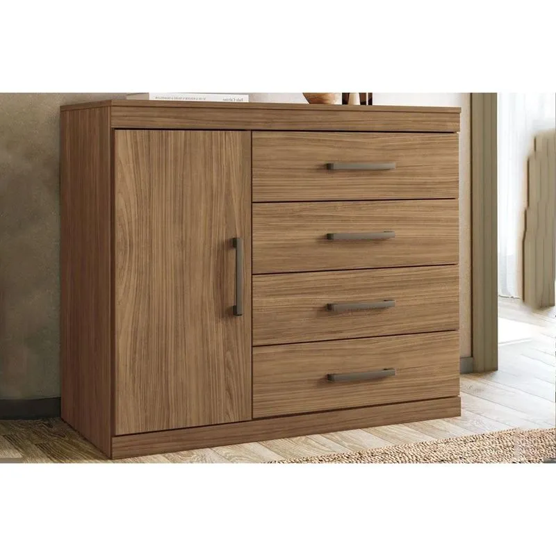 Cômoda Casal 1.4 Plus c/ 1 Porta e 4 Gavetas Atacama - Santos Andirá