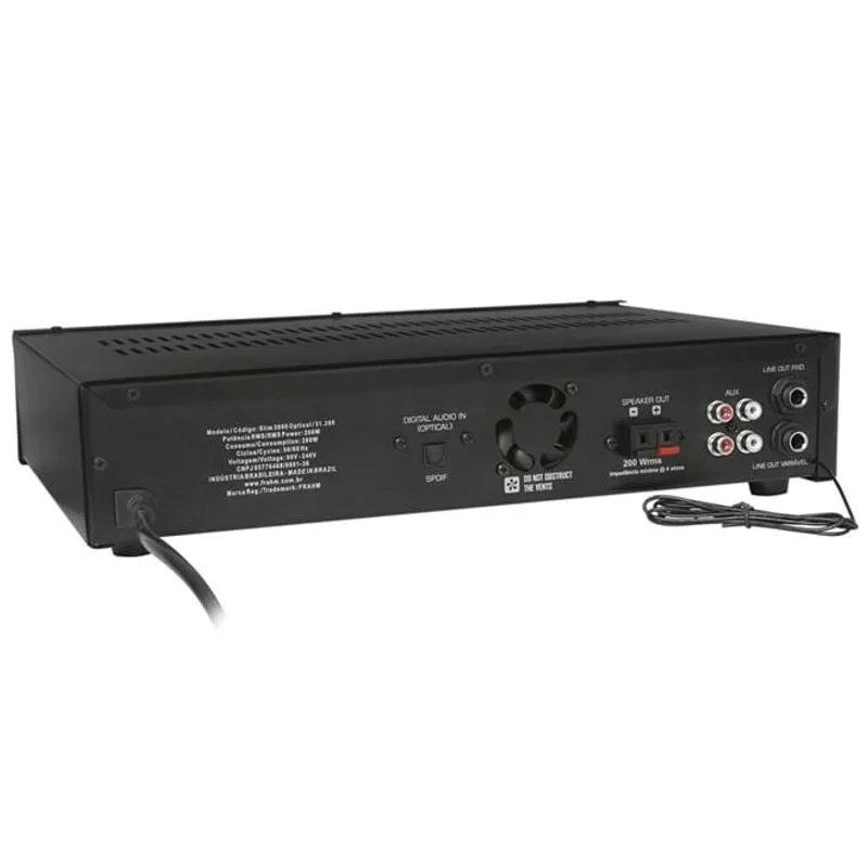 Amplificador 200W Frahm Slim 3000 Op