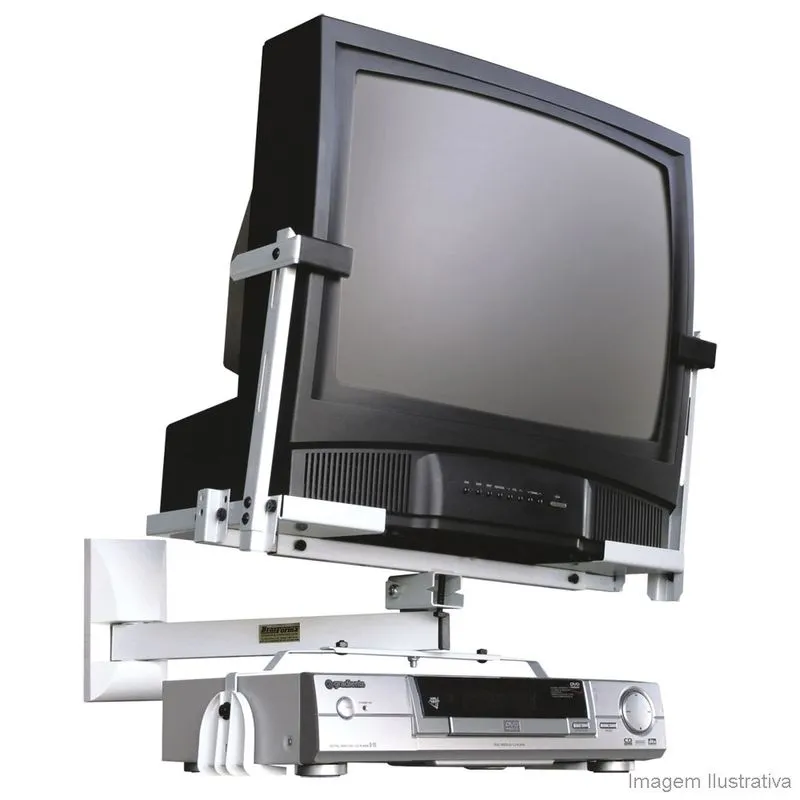 Suporte para TV e DVD Tela Plana à Ultra Slim 14' à 21' Brasforma