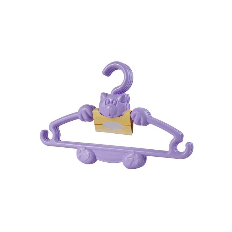 Kit 3 Cabides Pequenos No Formato Gatinho Para Roupas E Calças
