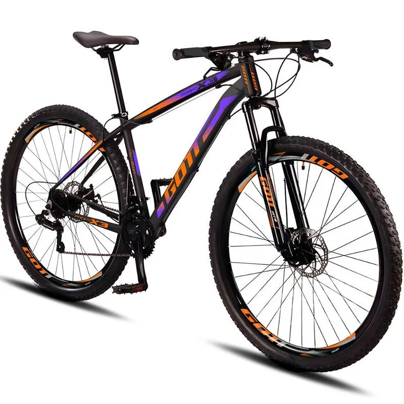 Bicicleta Aro 29 Alumínio Gott 21v Shimano Propp X3 15.5 / Laranja/Lilás