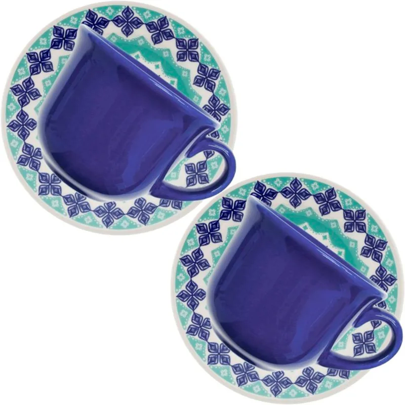 Kit Jogo De Xícaras 2 Peças Para 2 Pessoas Donna Lola 200ml