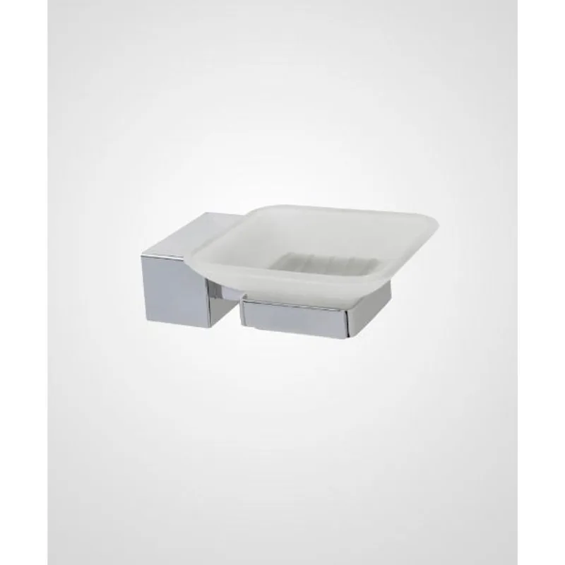Saboneteira de Parede com Vidro Actual Cromado