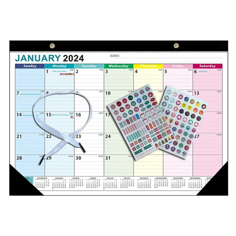 1 Conjunto De Calendário 2024, Calendário De 18 Meses De Janeiro De 2024-ju