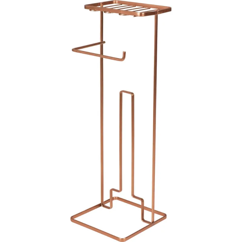 Suporte de Papel Higiênico de Chão com Porta Celular Cobre Bel