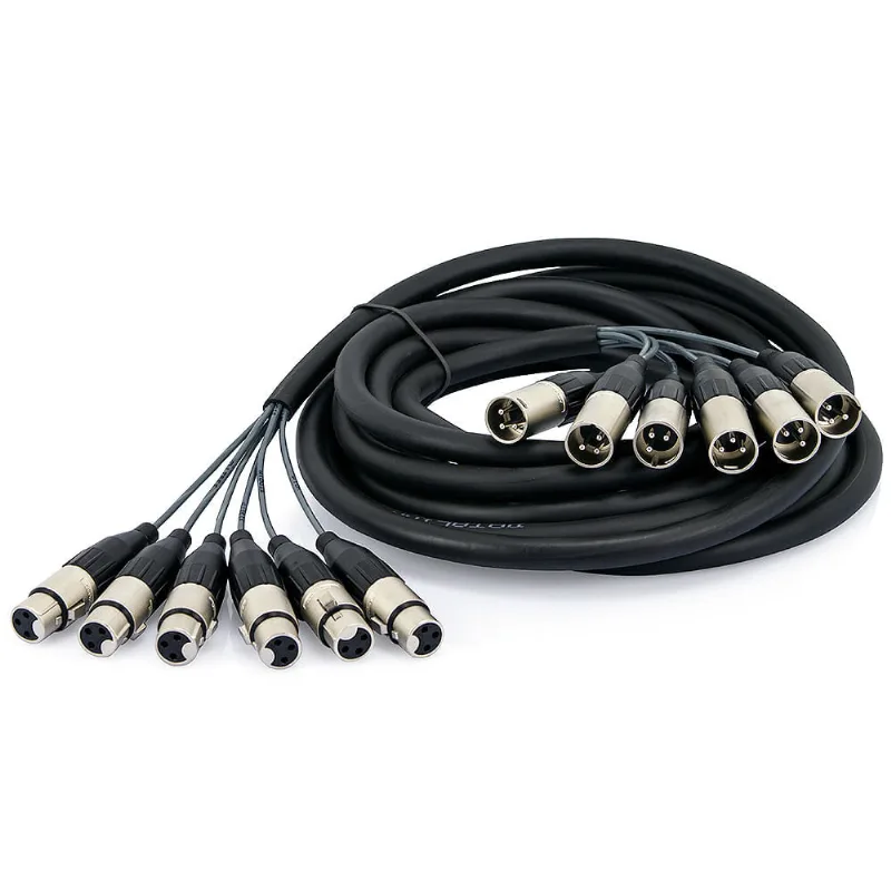 Multicabos com Conectores XLR 6 Vias Amphenol - 15 Metros