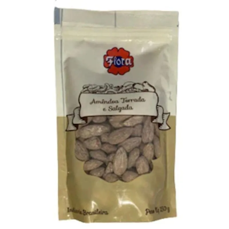 Amêndoa Torrada E Salgada Flora 100g