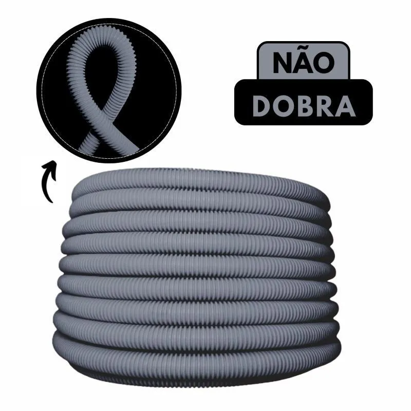 Kit 5 Conduítes 3/4 25mts Cinza + 100 Caixas 4x2 Pretas