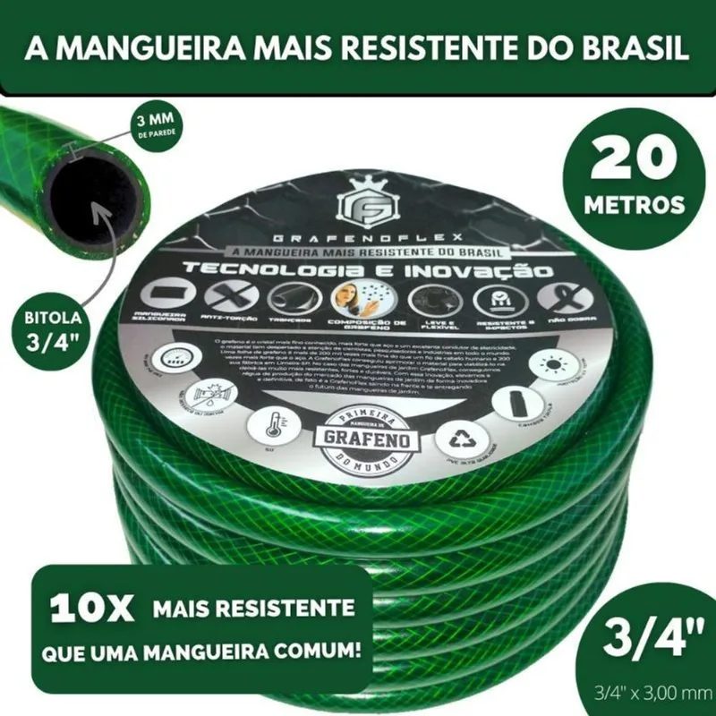 Mangueira Jardim Ultra Resistente 3/4 X 3,00 Mm 20 M - Gf