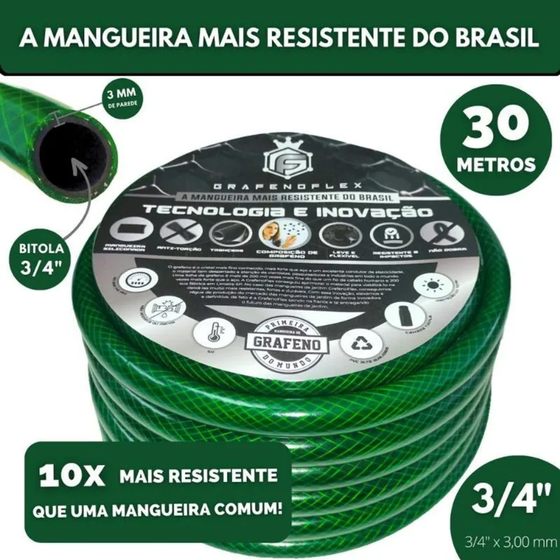 Mangueira Jardim Ultra Resistente 3/4 X 3,00 Mm 30 M - Gf