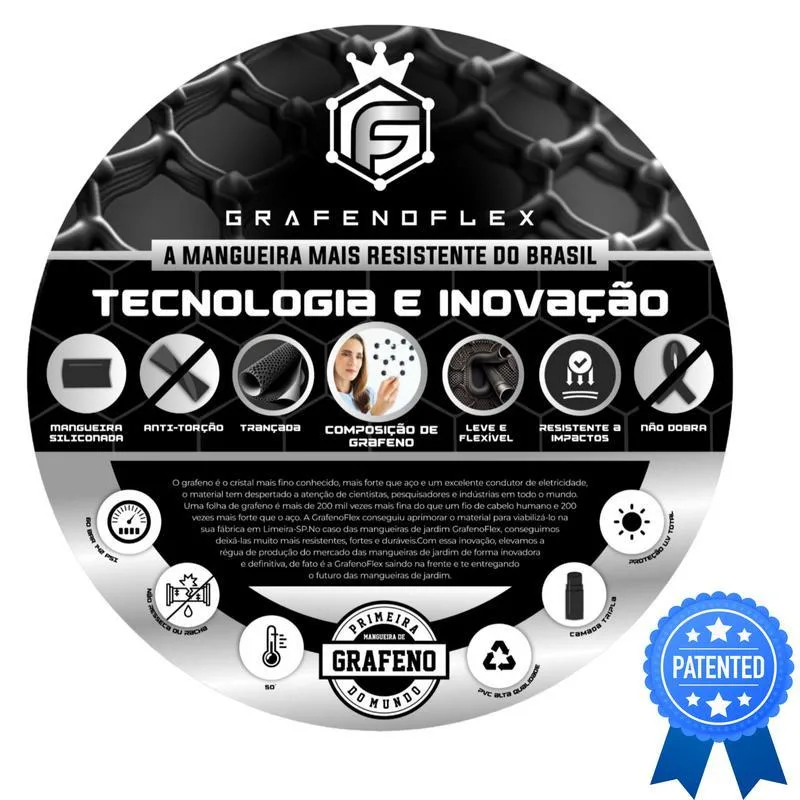 Mangueira Para Quintal 70 Mts Com Enrolador Fixo - Gf.