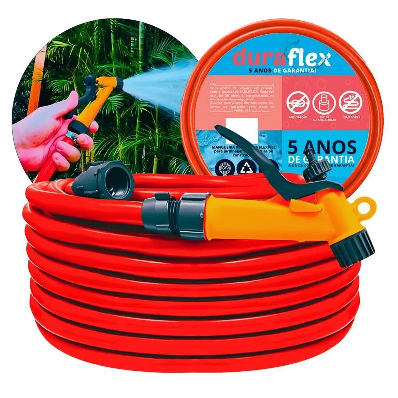 Mangueira Duraflex Laranja Siliconada 30 Metros