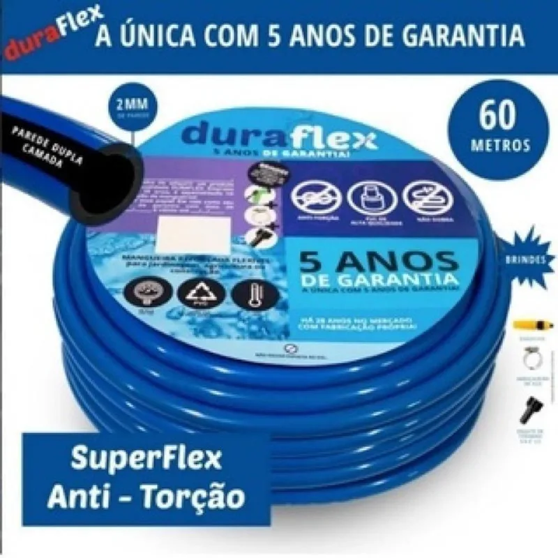 Mangueira Duraflex Azul 1/2 X 2,00 Mm 60m - Flexível