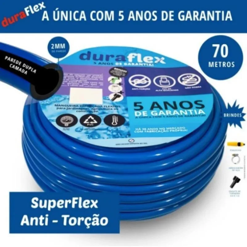Mangueira Duraflex Azul 1/2 X 2,00 Mm - Resistente E Durável