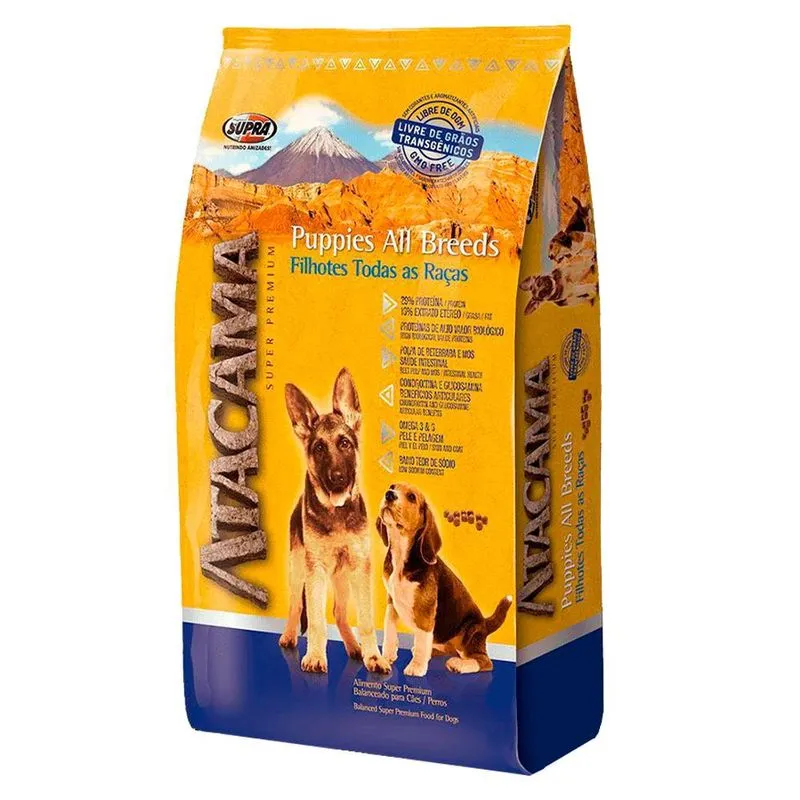 Ração Seca Supra Atacama Cães Filhotes Todas as Raças - 14 Kg