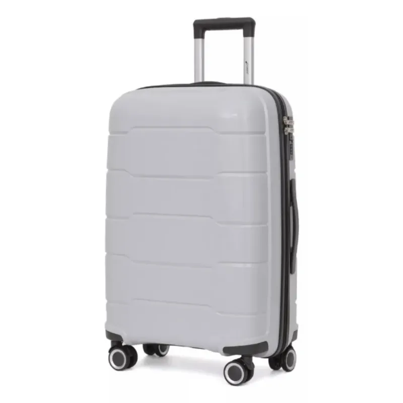 Mala de Viagem Vertical 360° 4 Rodas ABS 6000 M 24 M Cinza - Cruzeiro