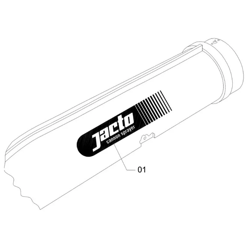 ADESIVO "JACTO-CANNON SPRAYER"-DIREITO 49379 (CONJUNTO COMPLETO)