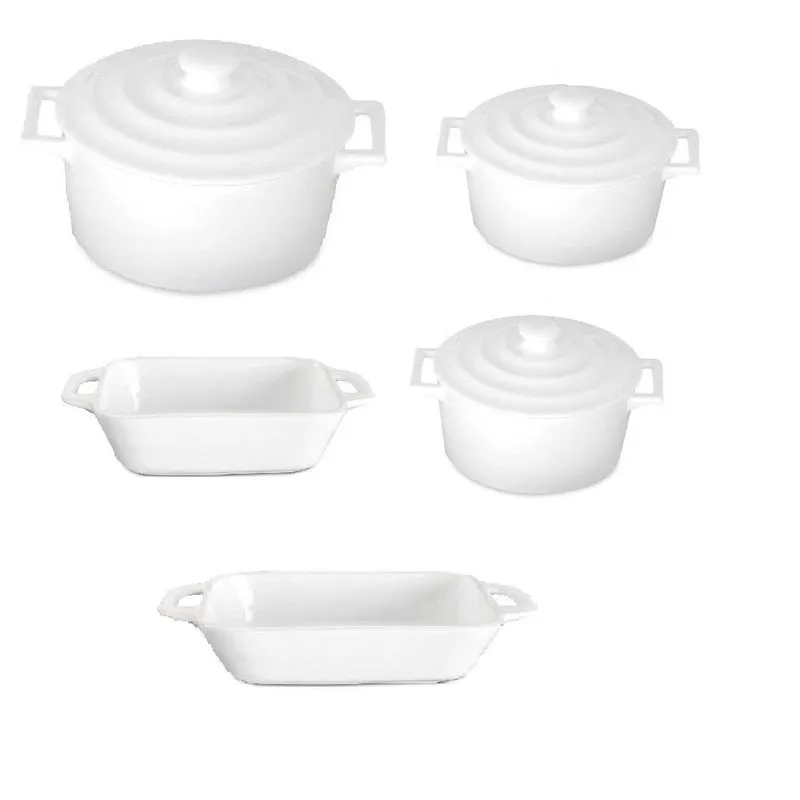 Kit Para Servir Jantar E Almoço - 2 Travessa 3 Caçarola