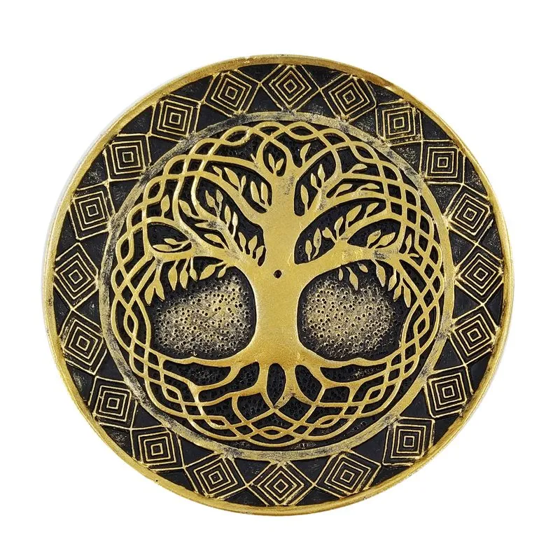 Porta Incenso Decorativo 10cm em Resina Gold Youbai-modelo 1