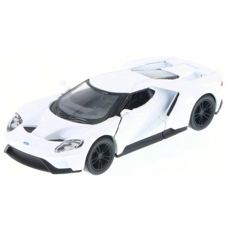 Miniatura Ford gt 2017 Kinsmart 1/38 Metal e Fricção Branca