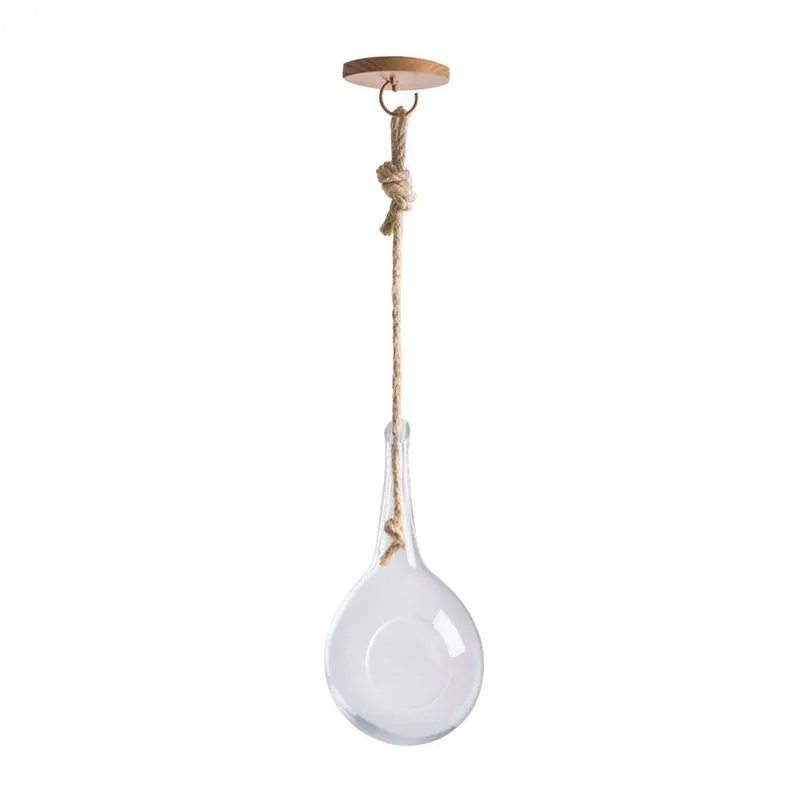 Pendente Decorativo Terrário Suspenso Vidro Gota 50cm Madelustre