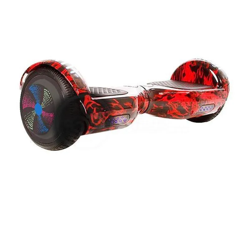 Hoverboard Infantil Skate Elétrico Preto Vermelho R&amp;b Nº8
