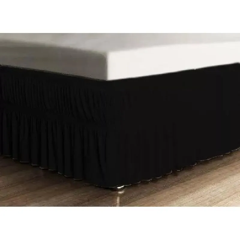 Saia Para Colchão Box King Size - Microfibra - Preto