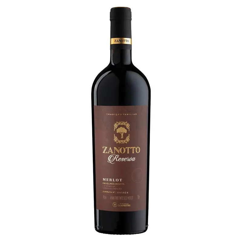 Vinho Zanotto Reserva Merlot 750 Ml