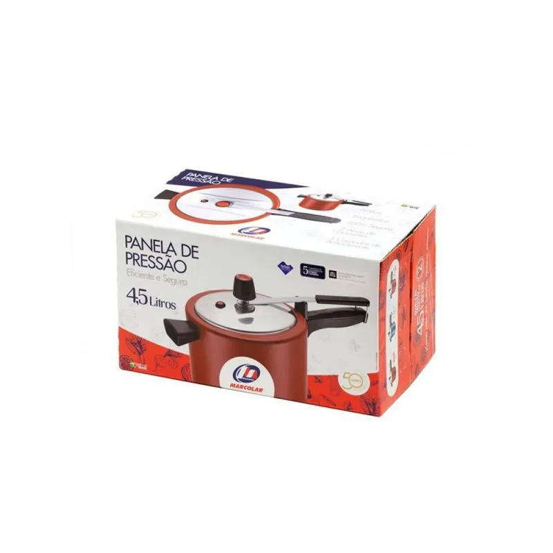 Panela De Pressão 4,5lt Cereja Antiaderente Marcolar