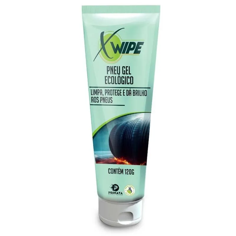 Gel Pneu Ecológico Brilho Cor Natural XWipe 120g Não Mancha