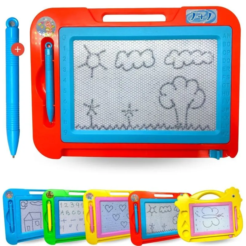 Lousa Mágica Infantil C Caneta Magnética Quadro Escrita 25cm