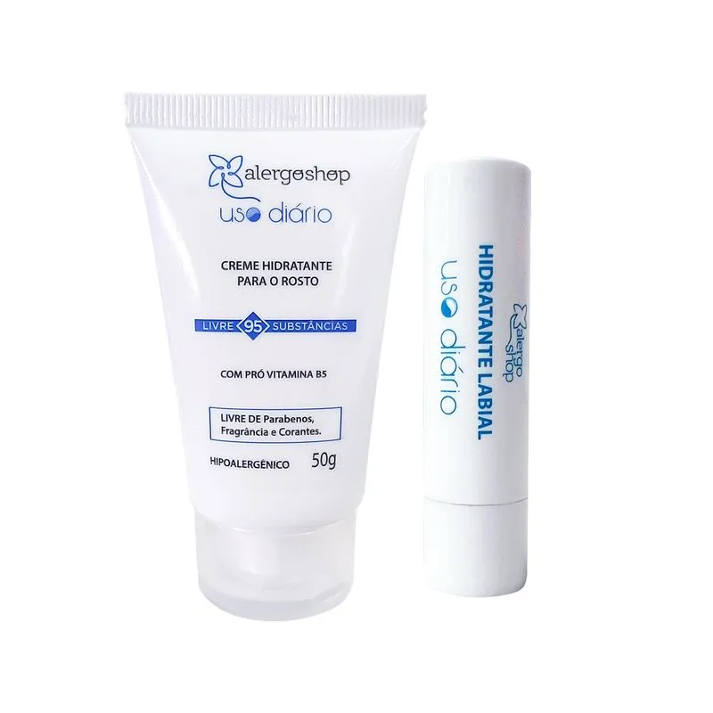 Kit Uso Diário - Creme Facial e Hidratante Labial 2 Itens