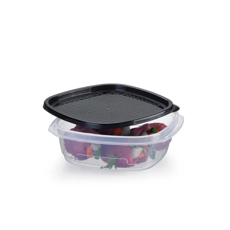 Pote Plástico Quadrado 750ml