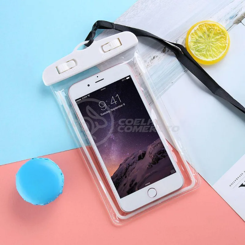 Capa Bolsa A Prova Dágua Impermeável Universal Para Branco