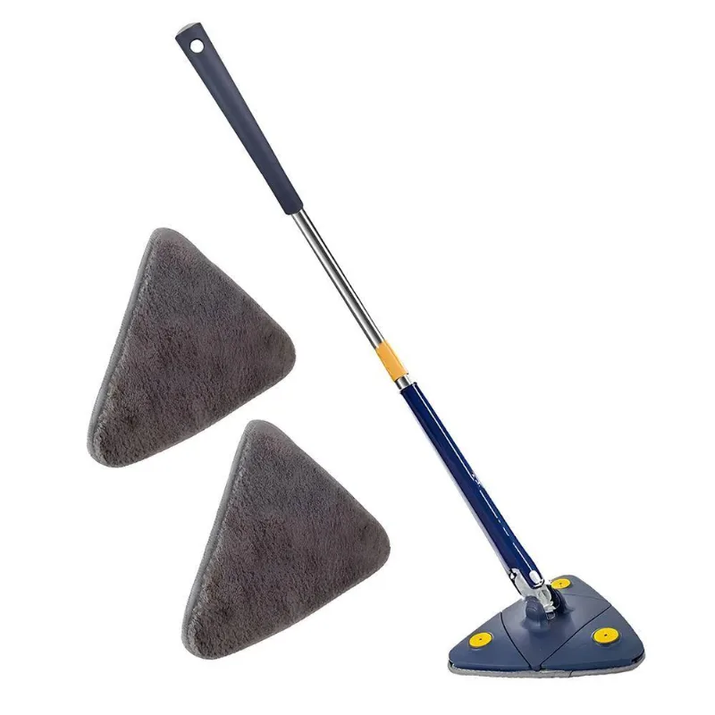 Mop Multiuso Giratório 360 Triangular Com 2 Refis Removíveis Para Limpeza De Piso