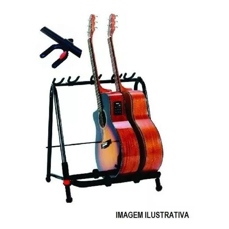 Suporte De Chao Para Violão Triplo Torelli Trv03