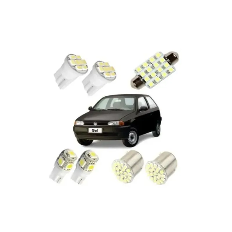 Kit Lampadas Led Gol Bola G2 Luz Pingo Teto Placa Ré Torpedo