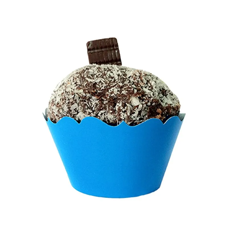 Mini Porta Cupcake Liso Azul c/12 - Kid Art