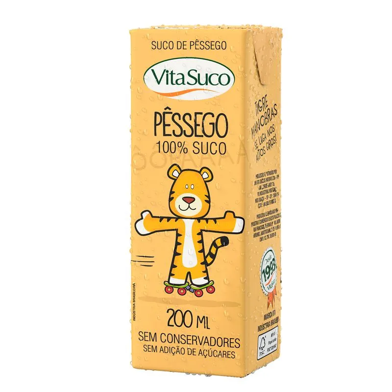 Suco De Pêssego Vitasuco Kids 200ml - Cx 27un