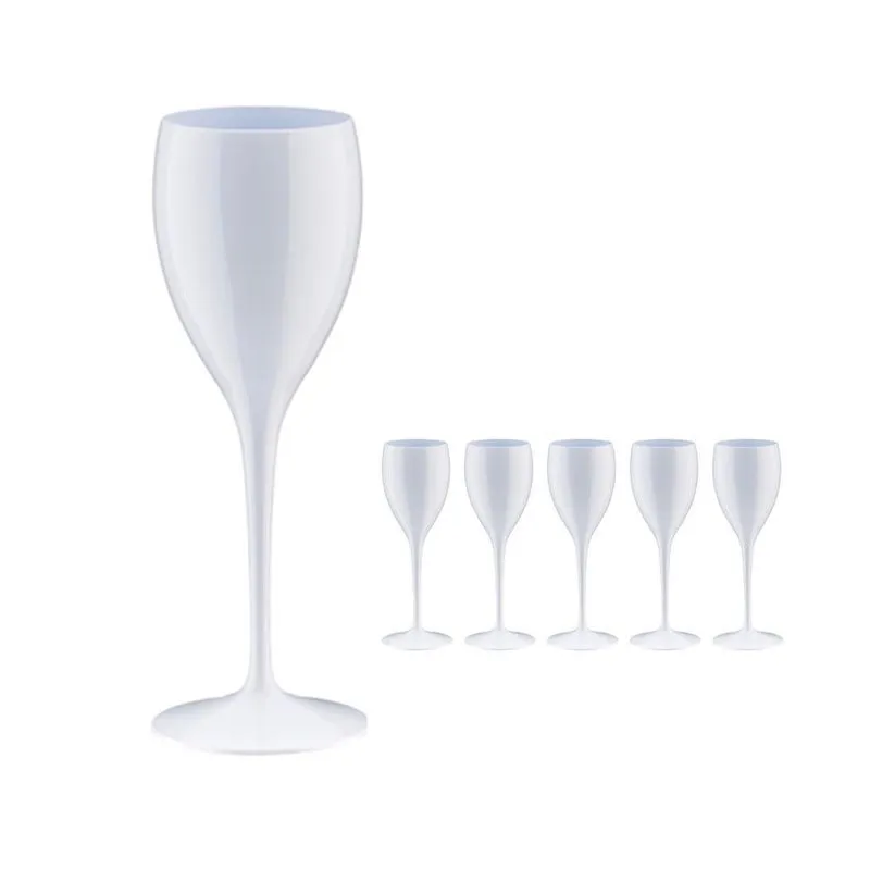 Kit 6 Taças Acrílico Espumante 260ml Degustação Champagne