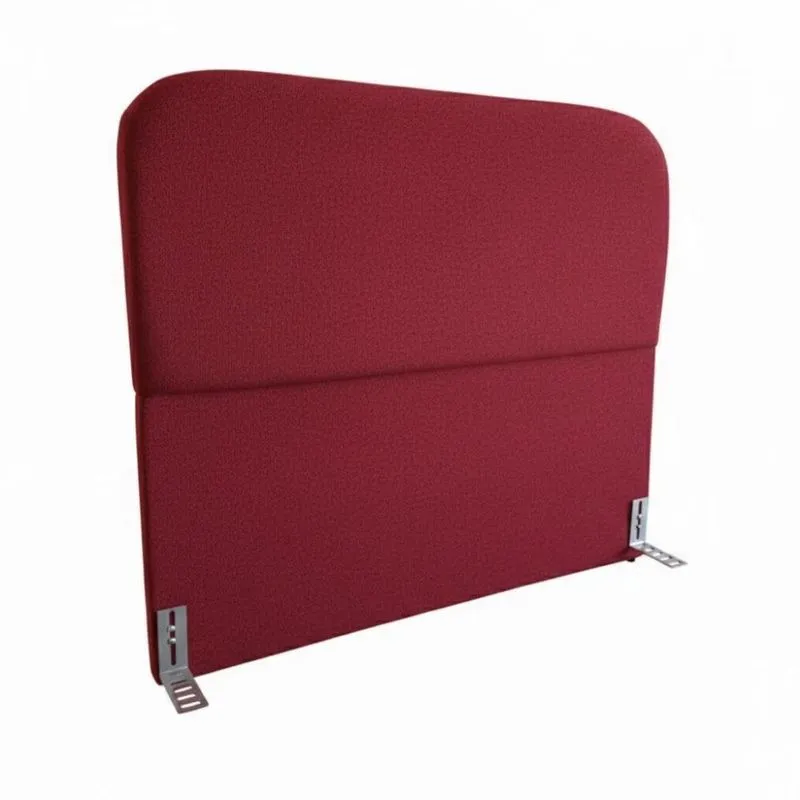 Cabeceira de Cama Box King Orgânica Fixação no Box Revestida em Veludo Vermelho Click Home