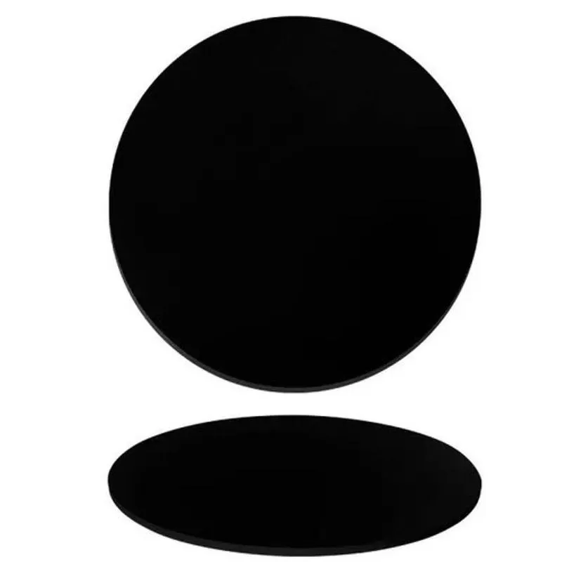 Tampo Em Mdf 18mm Redondo 160 Cm - Laqueada Cor Preto